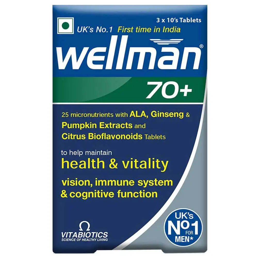 Wellman 70+ - Health Supplements,  Unflavoured  30 tablet(s)