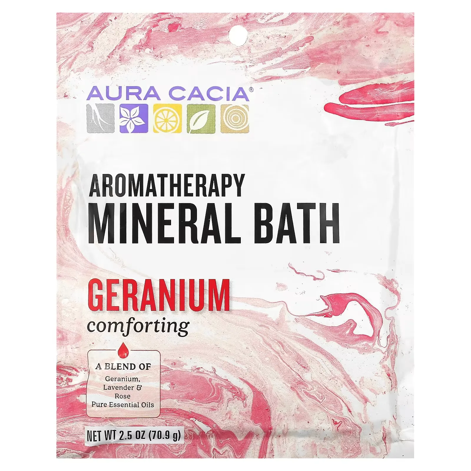 Aromatherapy Mineral Bath, Comforting Geranium, 2.5 oz (70.9 g)