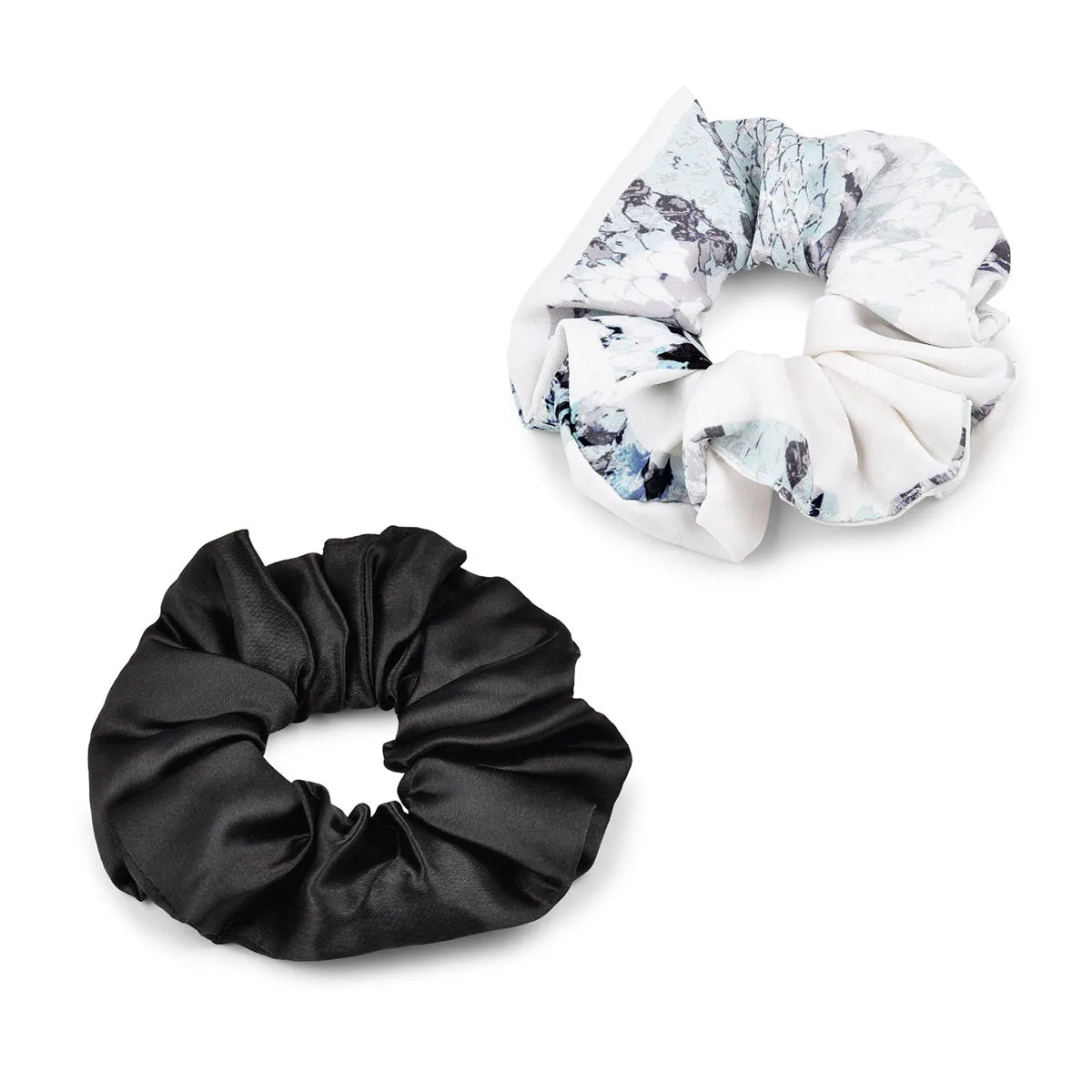 Toniq Set Of 2 Solid & Printed Combo Hair Scrunchie For Women.(osxxih39)