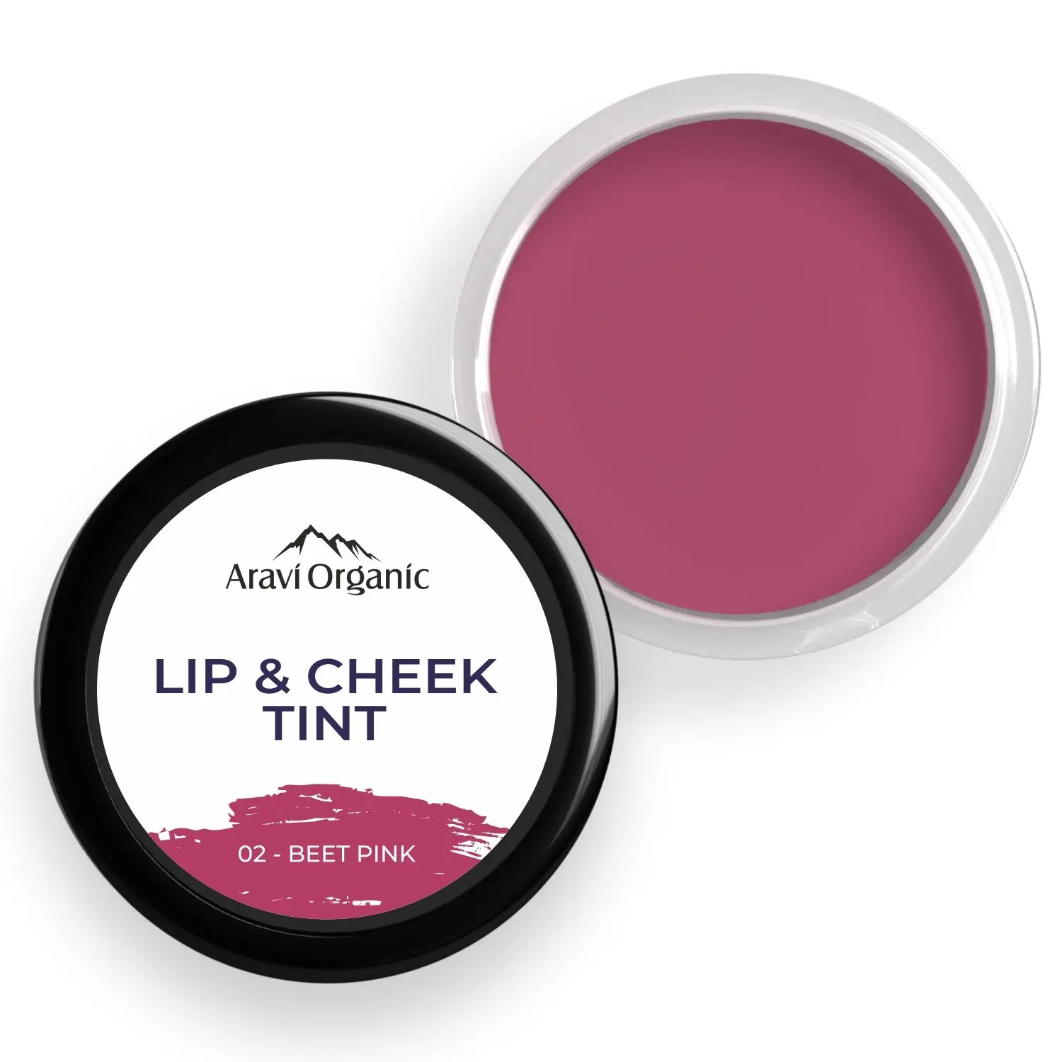 Aravi Organic On The Way Vegan Lip and Cheek Tint | Lip Tint - Beet Pink