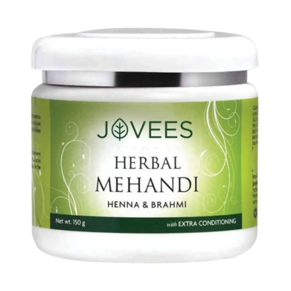 Jovees Herbal Henna & Brahmi Herbal Mehandi | For Strenthening Hair Roots And Volume | For All Hair Types (150 g)