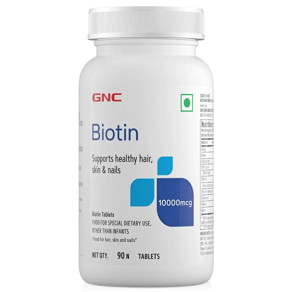 GNC Biotin 10000 mcg,  90 tablet(s)  Unflavoured