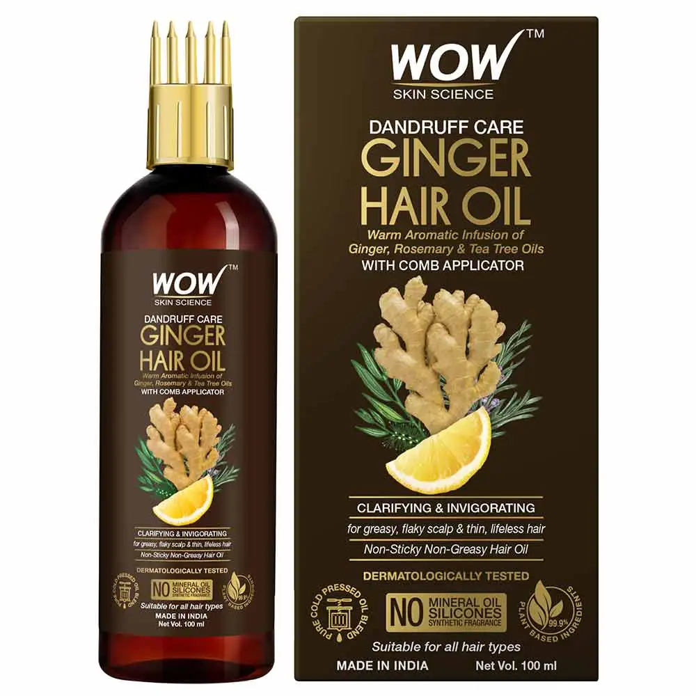 WOW Skin Science Ginger Hair Oil,  100 ml  with Comb Applicator