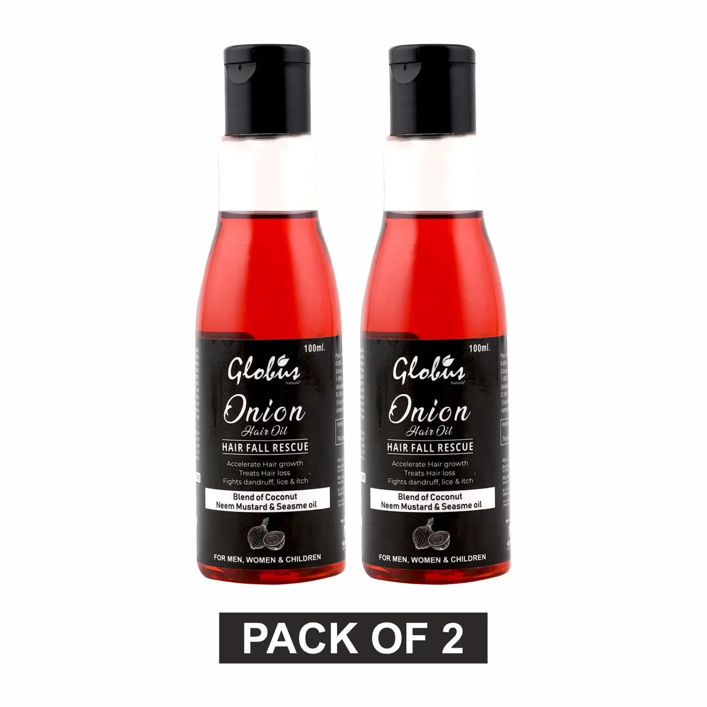 Globus Naturals Onion Hair Oil (100 ml) Pack Of 2