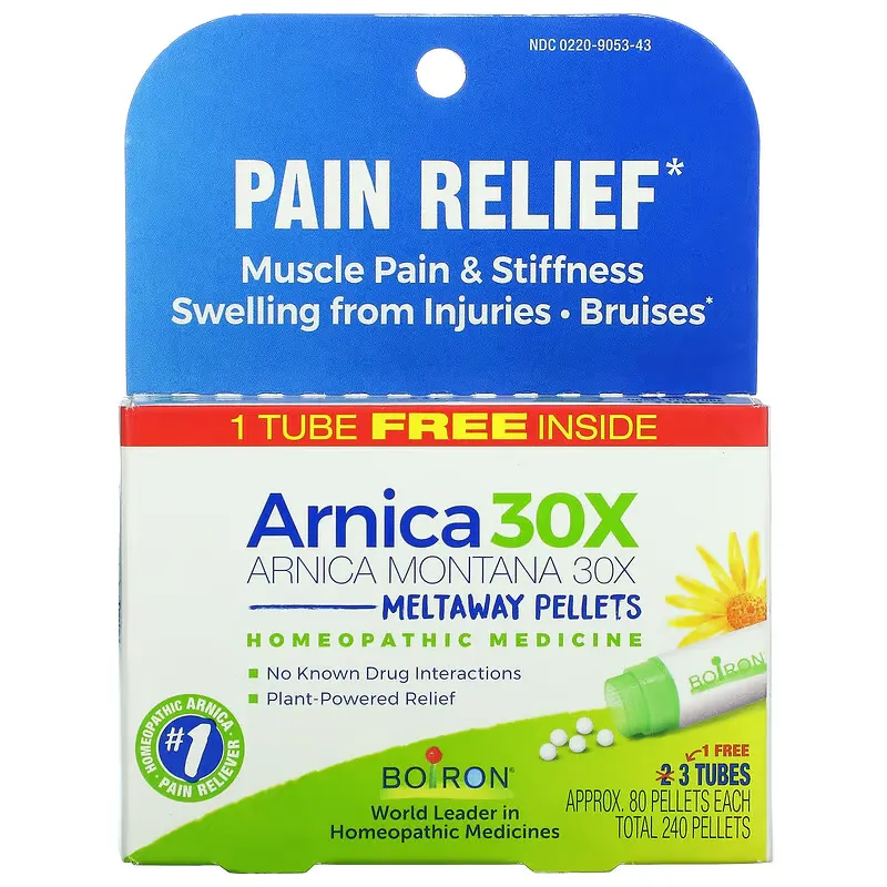 Arnica 30X, 3 Tubes, Approx. 80 Pellets Each