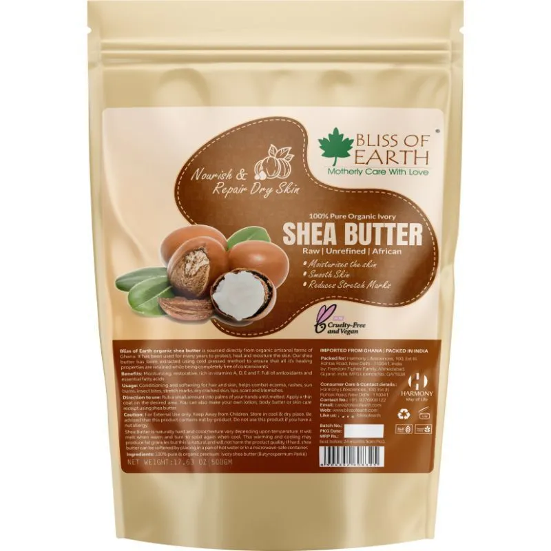 Bliss Of Earth 100% Organic Raw Shea Butter