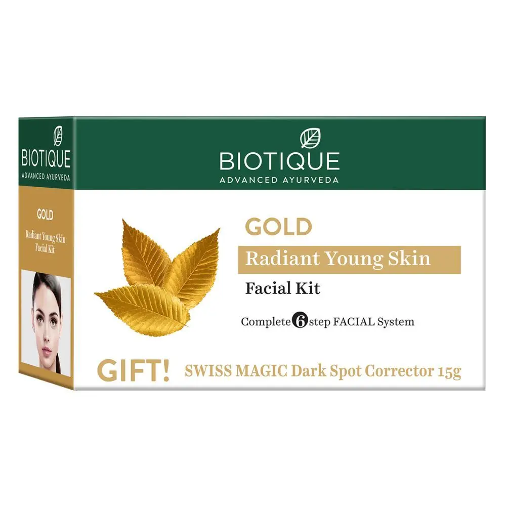 Biotique Gold Radiance Facial Kit 5X10G+15G(Gold Kit)