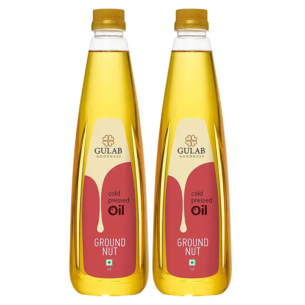 Gulab Cold Pressed Oil Groundnut (Pack of 2),  1 L