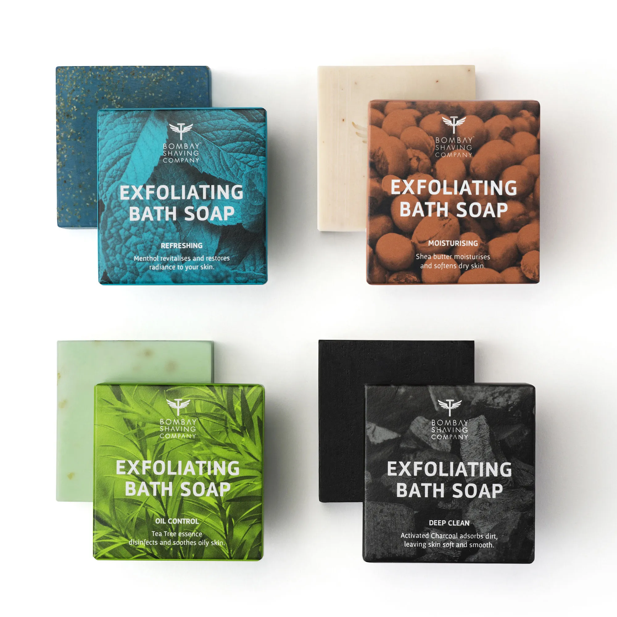 Bombay Shaving Company Exfoliating Bath Soaps 4x1 Set