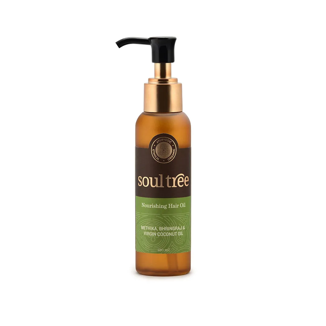 SoulTree Nourishing Hair Oil with Methika, Bhringraj & Virgin Coconut