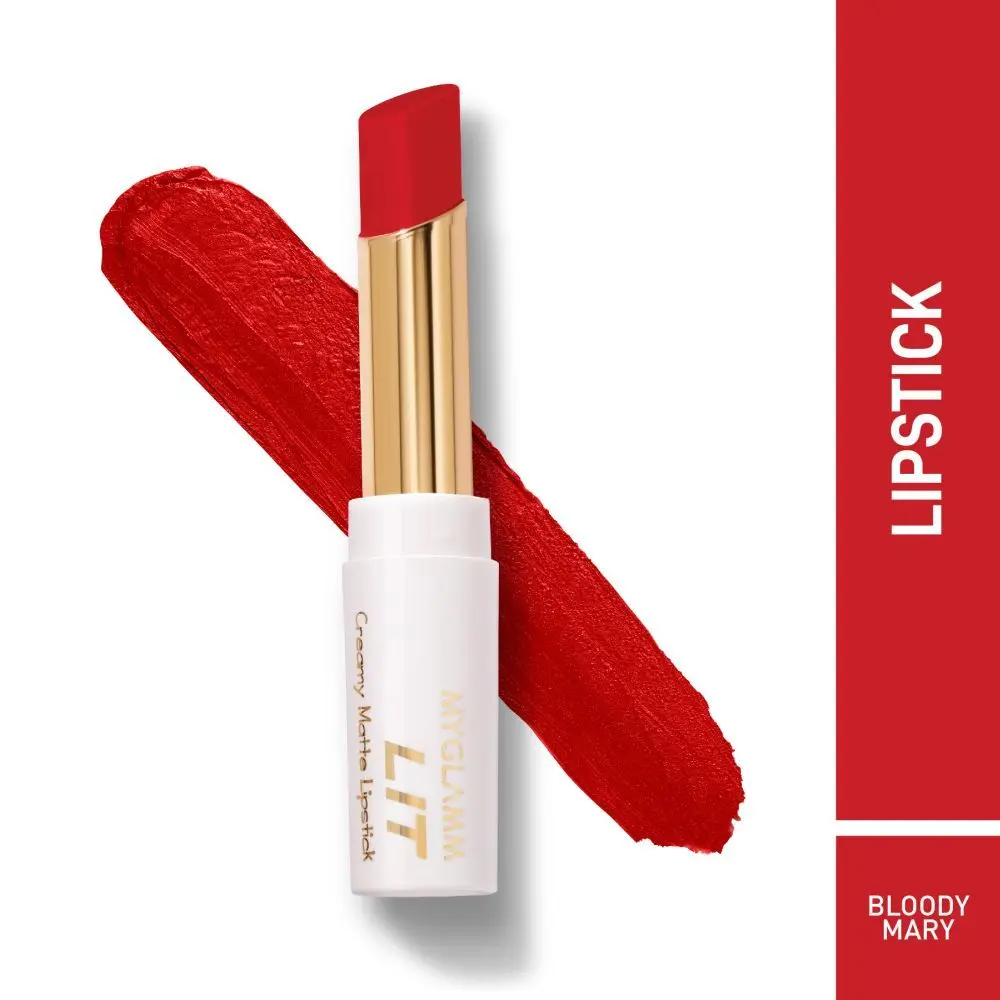 MyGlamm LIT Creamy Matte Lipstick-Bloody Mary-3.7gm