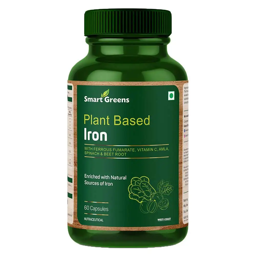 Smart Greens Plant Based Iron,  60 capsules