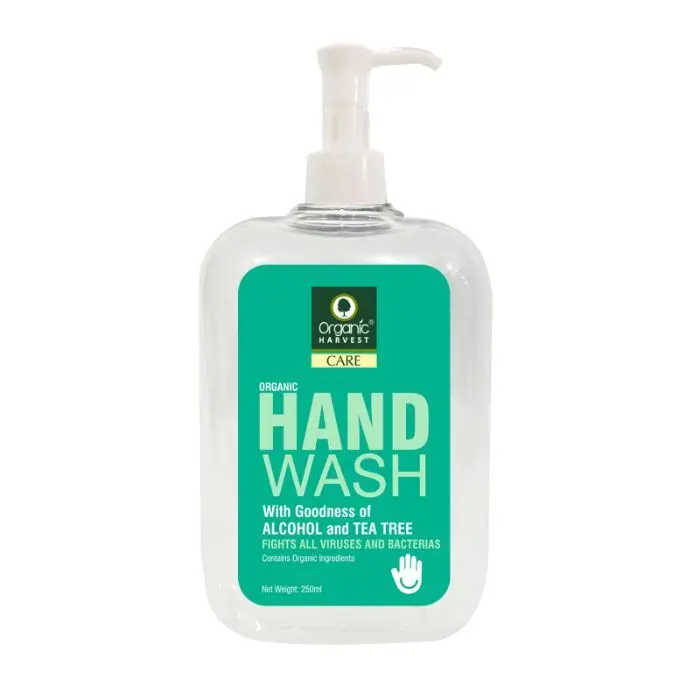 Organic Harvest Hand Wash with Goodness of Alcohol and Tea Tree, Contains Organic Ingredients, Specially formulated to fight Germs on Hands (250 ml)