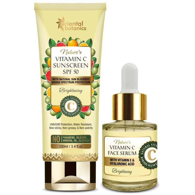 Oriental Botanics Nature's Vitamin C Sunscreen Spf 50 + Vitamin C Face Serum