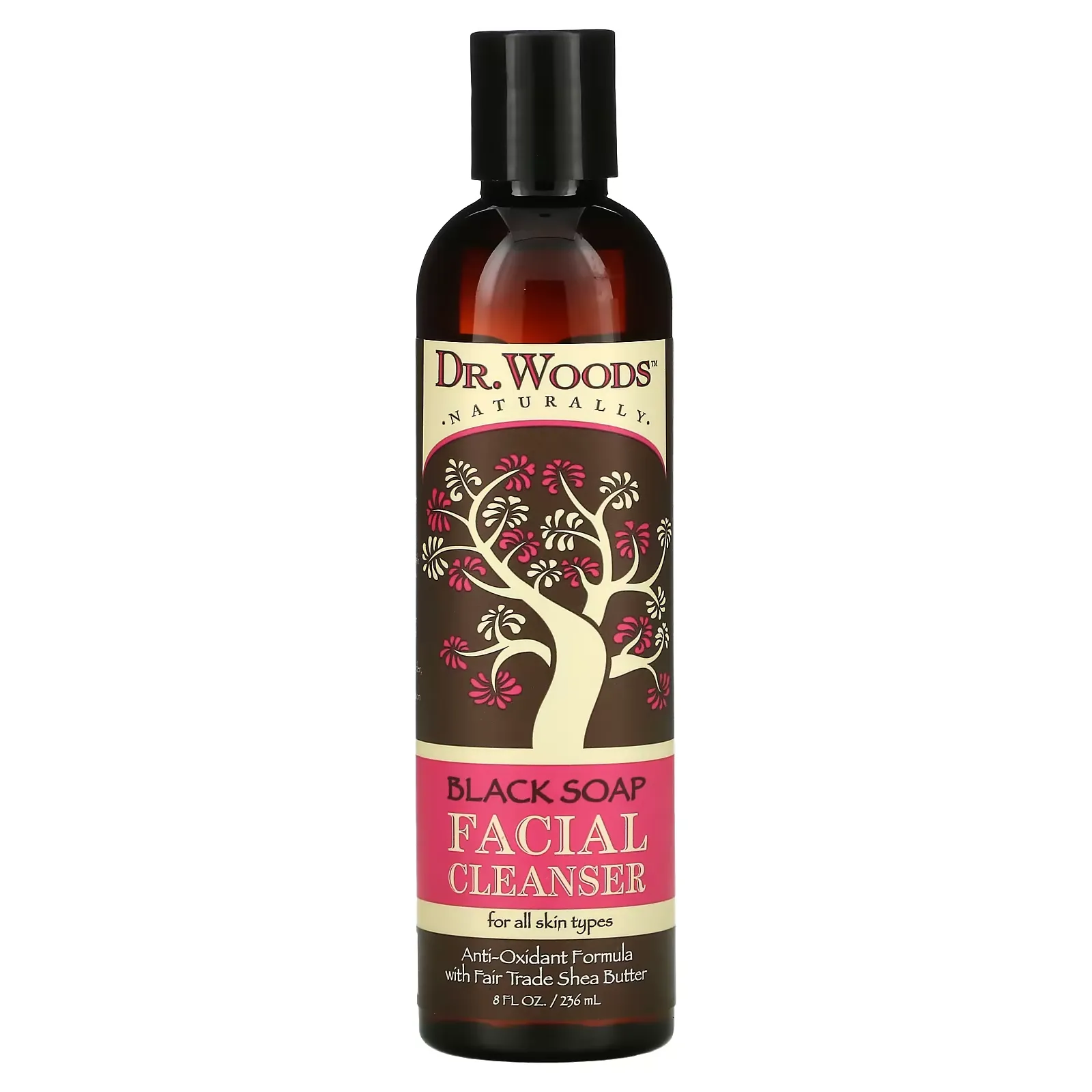 Facial Cleanser, Black Soap, 8 fl oz (236 ml)