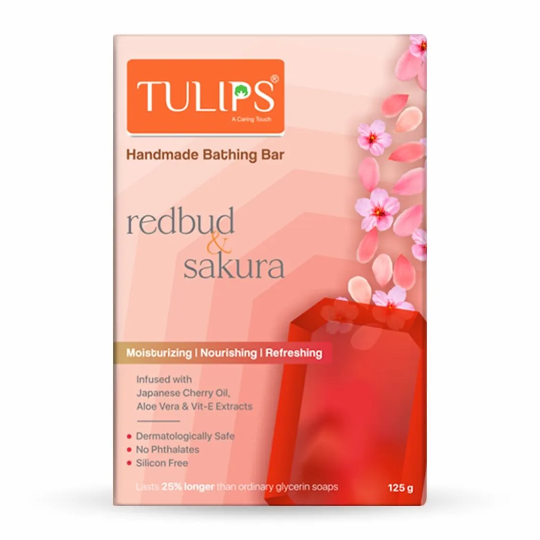 Tulips Handmade Bathing Bar Soap - Redbud & Sakura