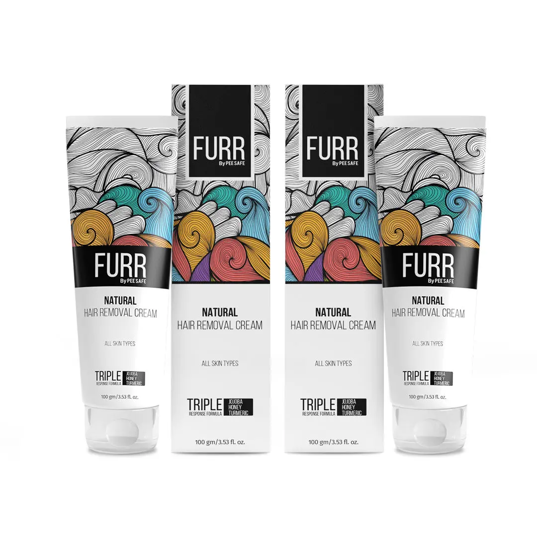 FURR By Pee Safe Natural Hair Removal Cream for Women Pack Of 2