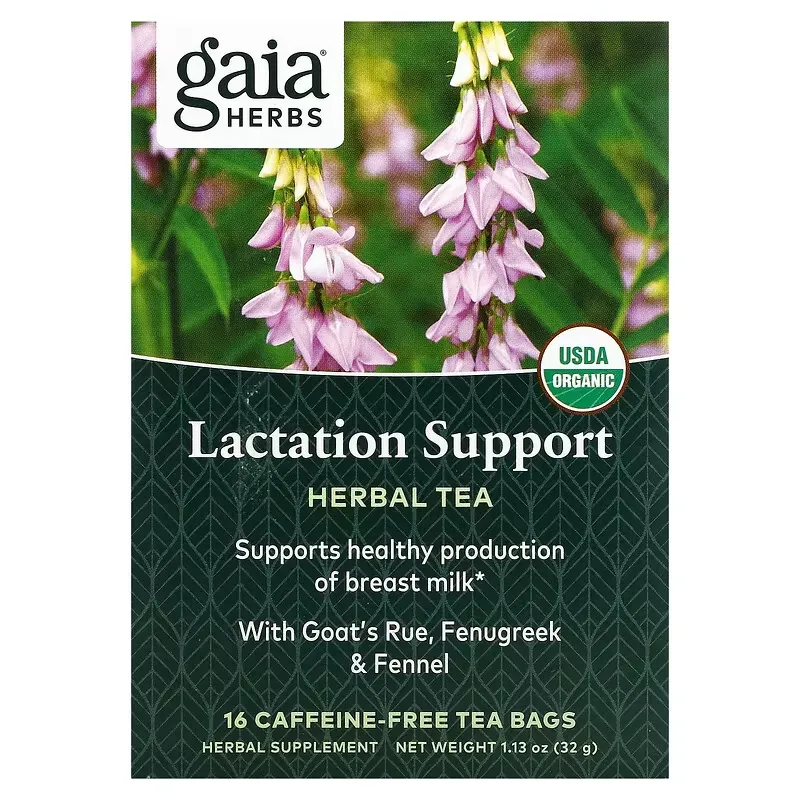 Herbal Tea, Lactation Support, Caffeine-Free, 16 Tea Bags, 1.13 oz (32 g)