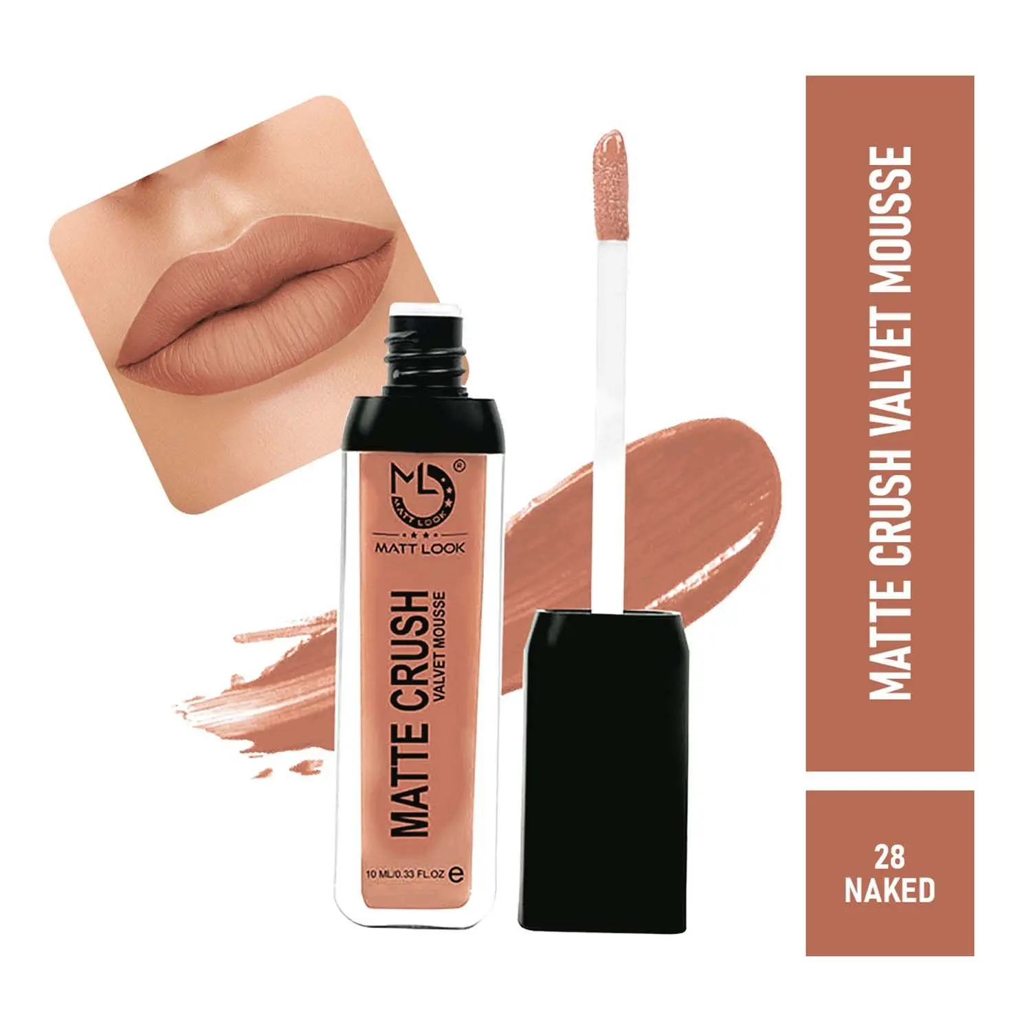 Matt look Matte Crush Velvet Mousse Lipstick, Naked (10ml)