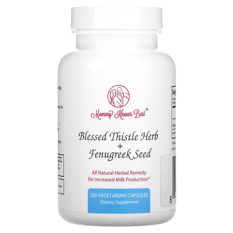 Blessed Thistle Herb + Fenugreek Seed, 100 Vegetarian Capsules