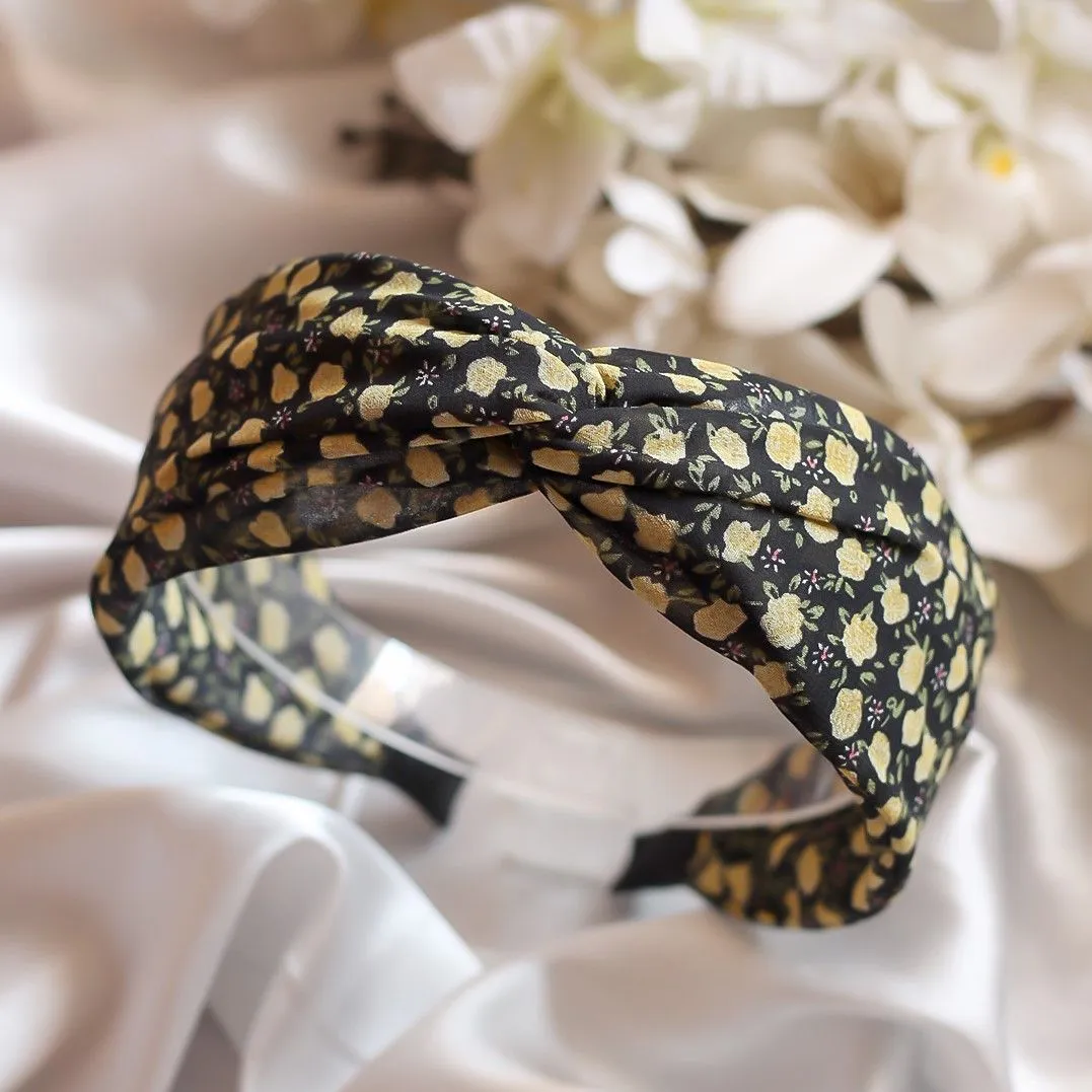 Bellofox Black Yellow Roses Headband