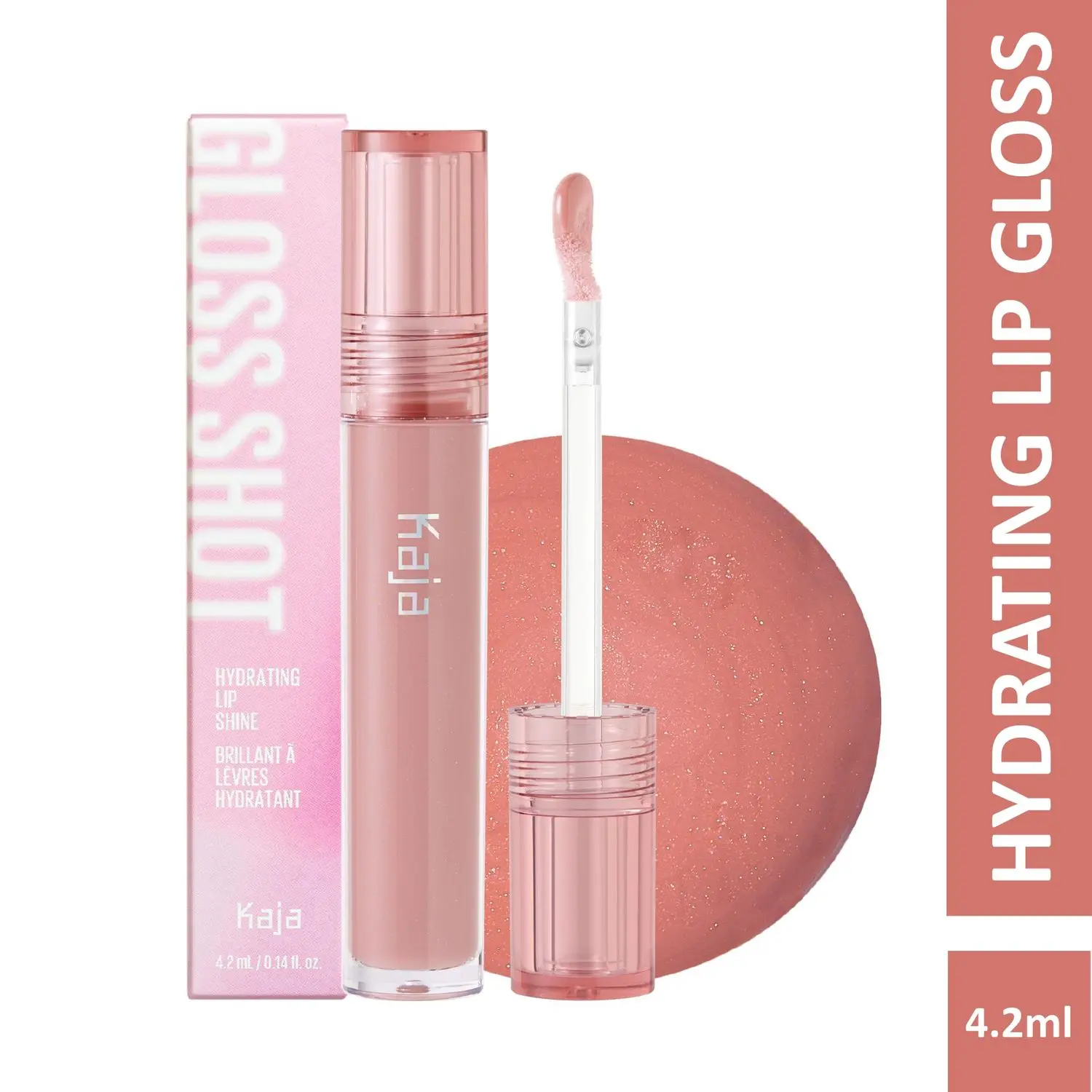 KAJA GLOSS SHOT | Hydrating Lip Gloss | 02 Milk Tea 4.2ml |Cruelty-free, Vegan, Paraben-free, Sulfate-free, Phthalates-free, K-Beauty, Korean Beauty