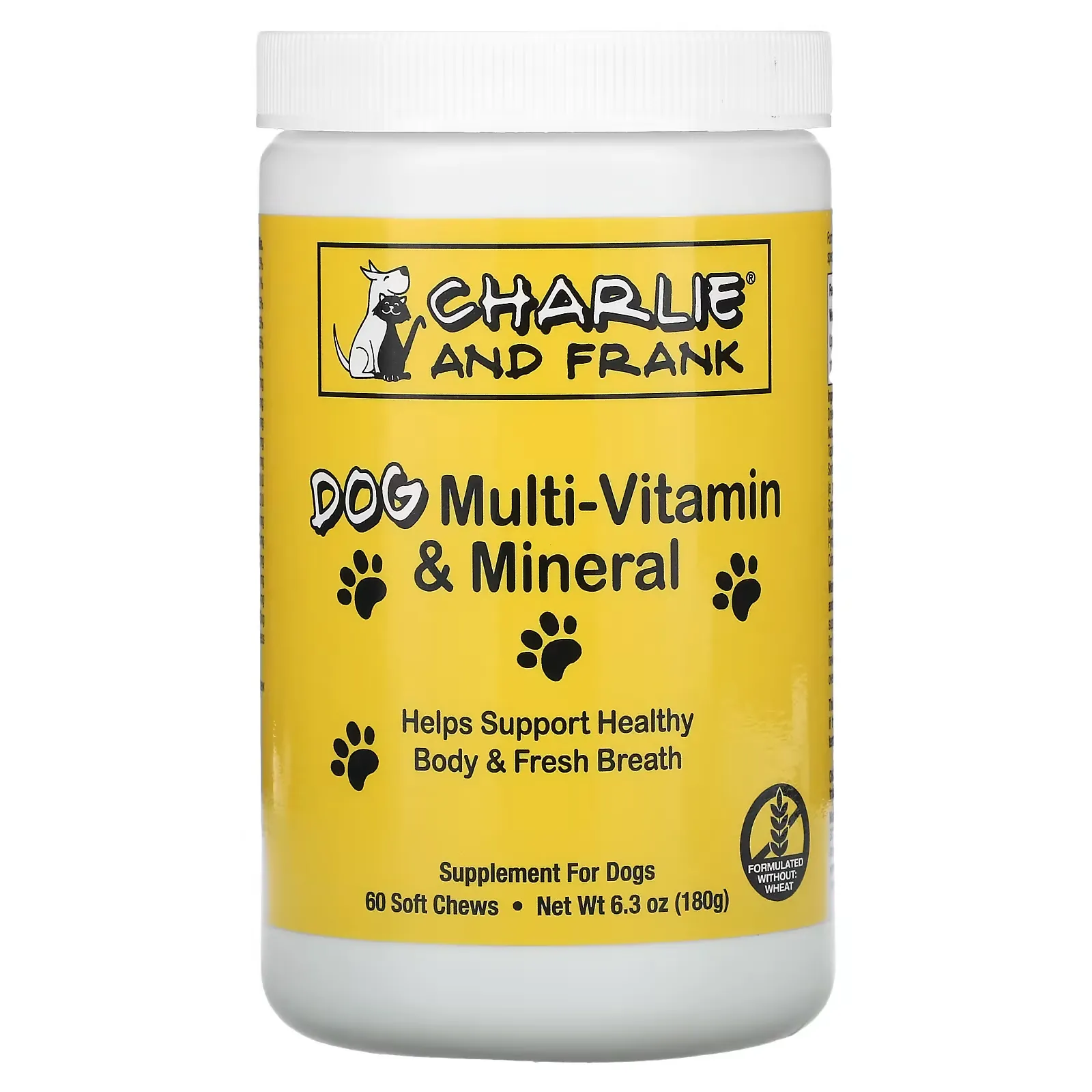 Dog Multi-Vitamin & Mineral, Supports Fresh Breath, 60 Soft Chews,  6.3 oz (180 g)