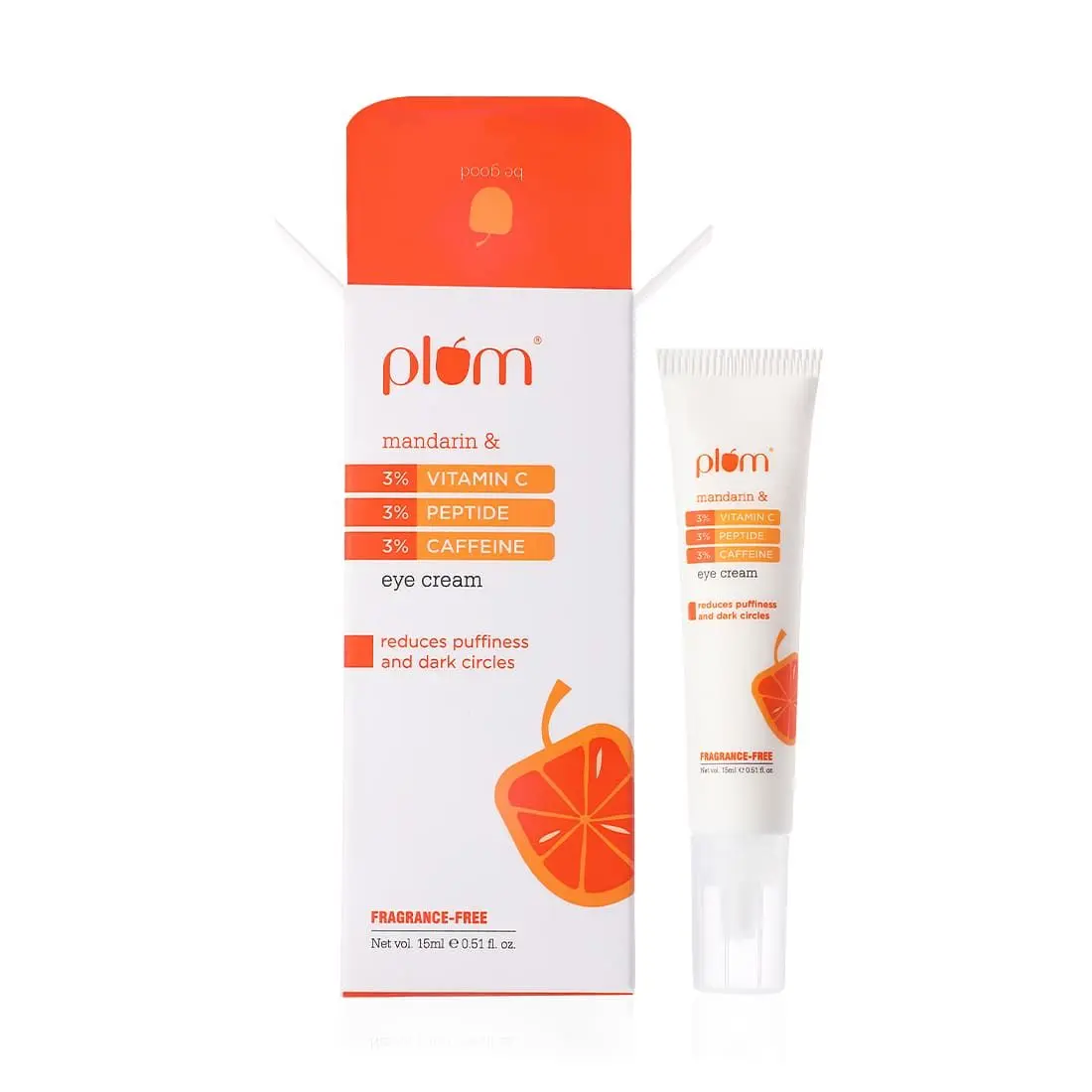 Plum 3% Vitamin C 3% Peptide & 3% Caffeine Under Eye Cream with Mandarin (15 ml)