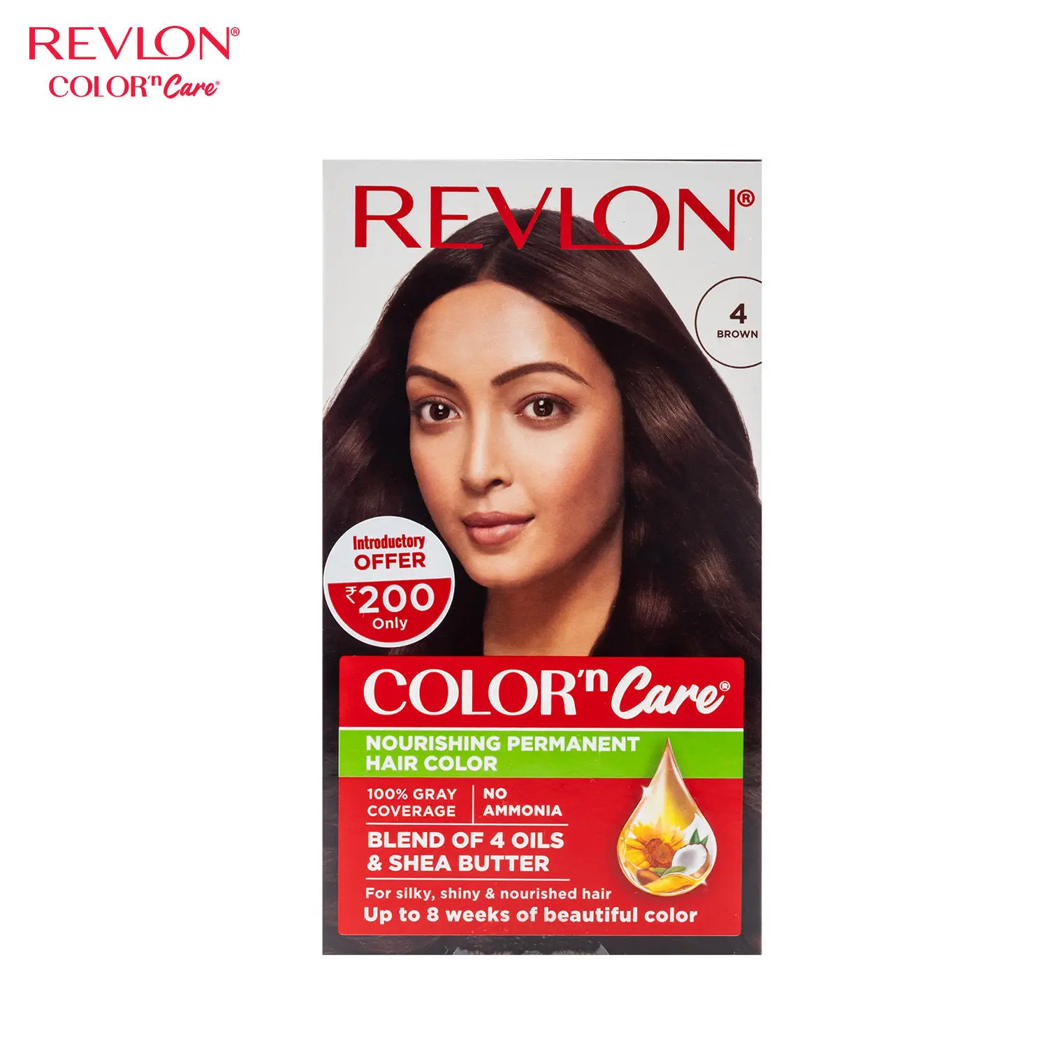 Revlon Color N Care Permanent Hair Color Cream 4.0 Brown 40 gm