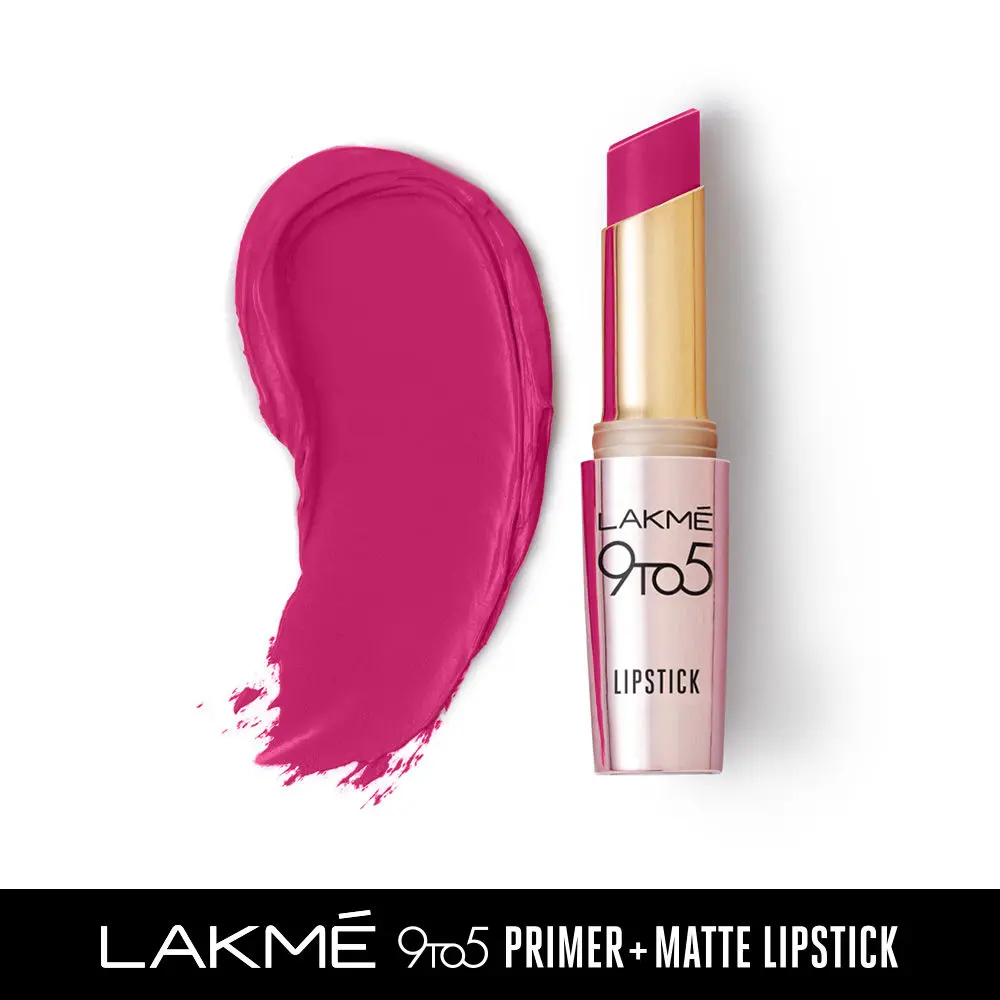 Lakme 9TO5 Primer + Matte Lip Color MP4 Plum Pick (3.6 g)