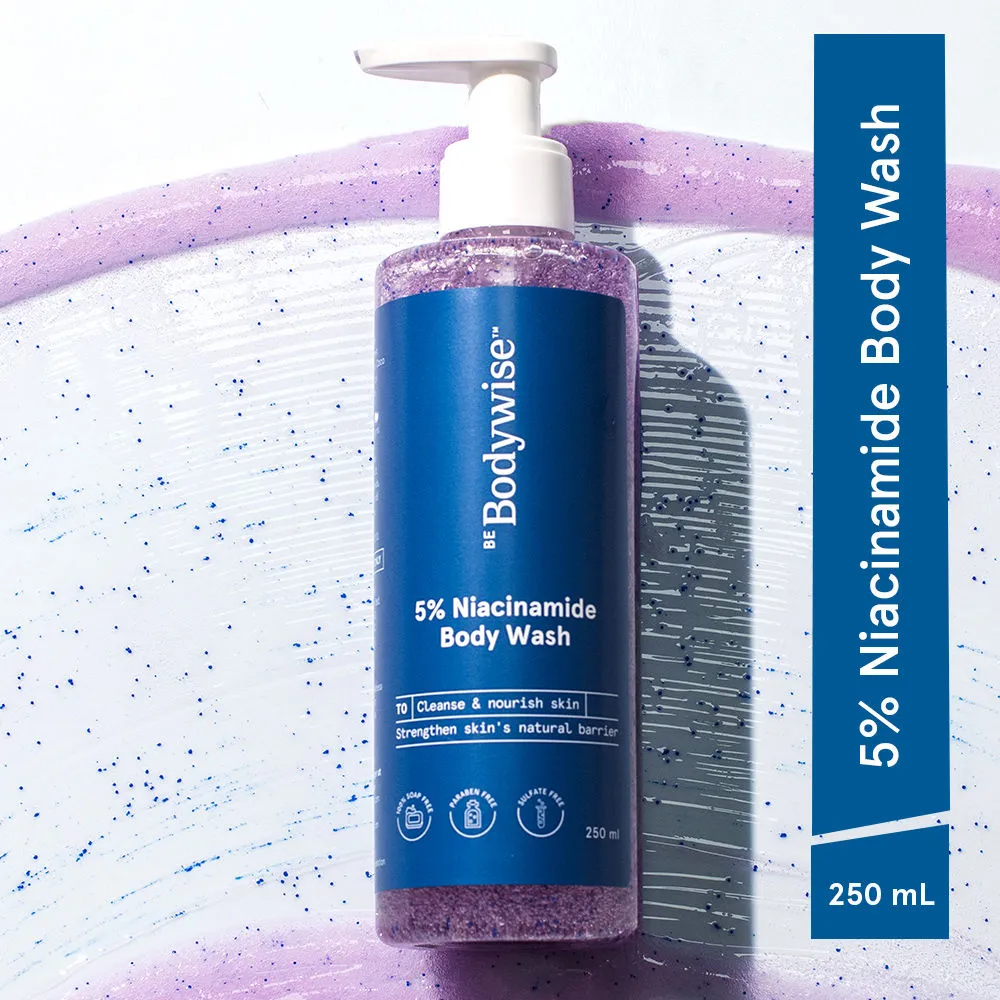 Be Bodywise 5% Niacinamide Body Wash with Aloe Vera Extract - For Intense Hydration &Deep Cleansing