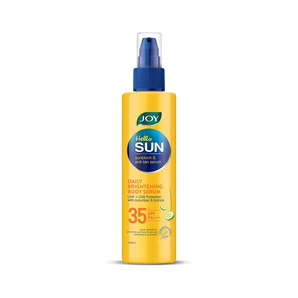 Joy Hello Sun Sunblock & Anti Tan Daily Brightening Body Serum Sunscreen SPF 35 PA+++(150ml)