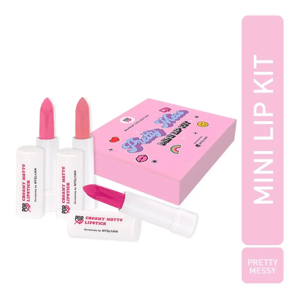 MyGlamm POPxo Makeup Collection - Pretty mess - Mini Lip Kit-Pretty mess (3X2.5 g)