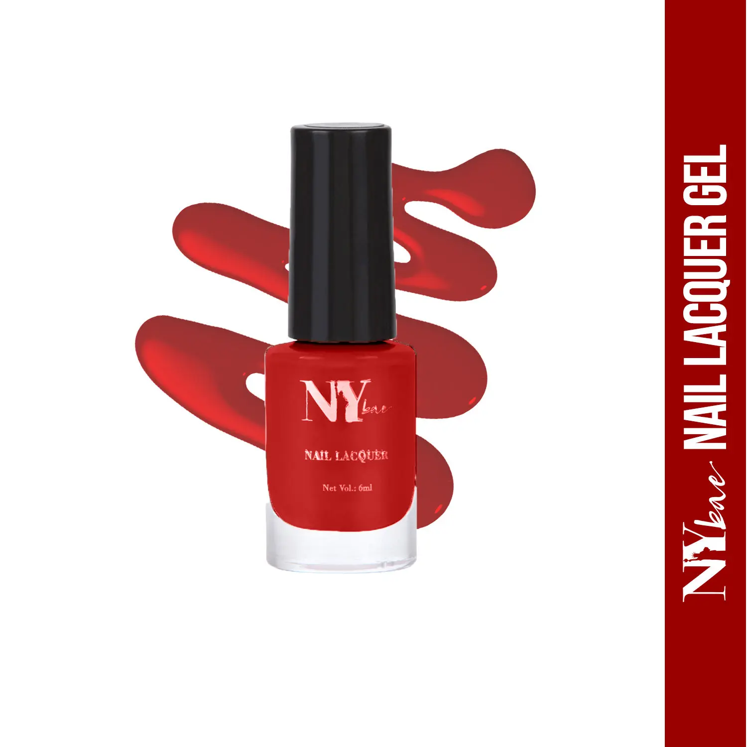 NY Bae Gel Nail Lacquer - Wine Slushies 8 (6 ml) | Red | Luxe Gel Finish | Highly Pigmented | Chip Resistant | Long lasting | Full Coverage | Streak-free Application | Cruelty Free | Non-Toxic