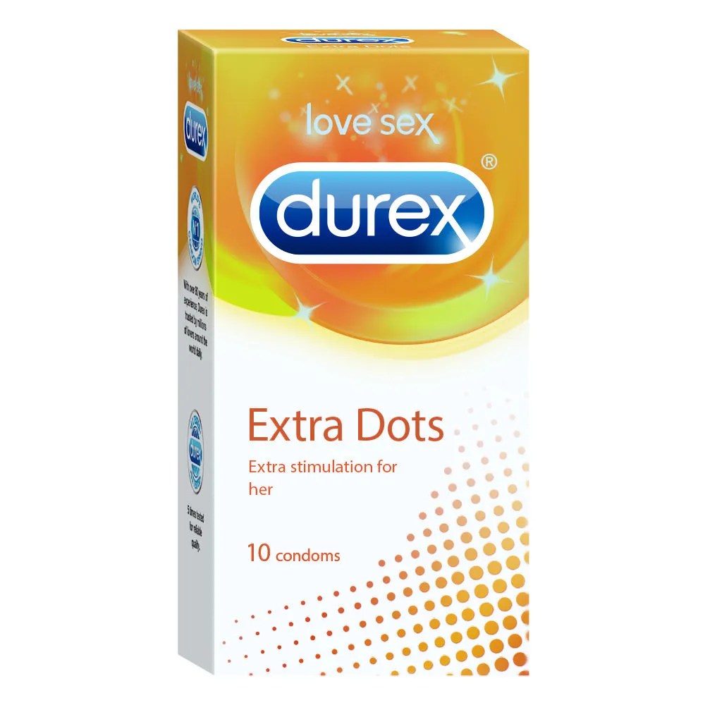 Durex Dotted Condoms Extra Dots - 10 Units