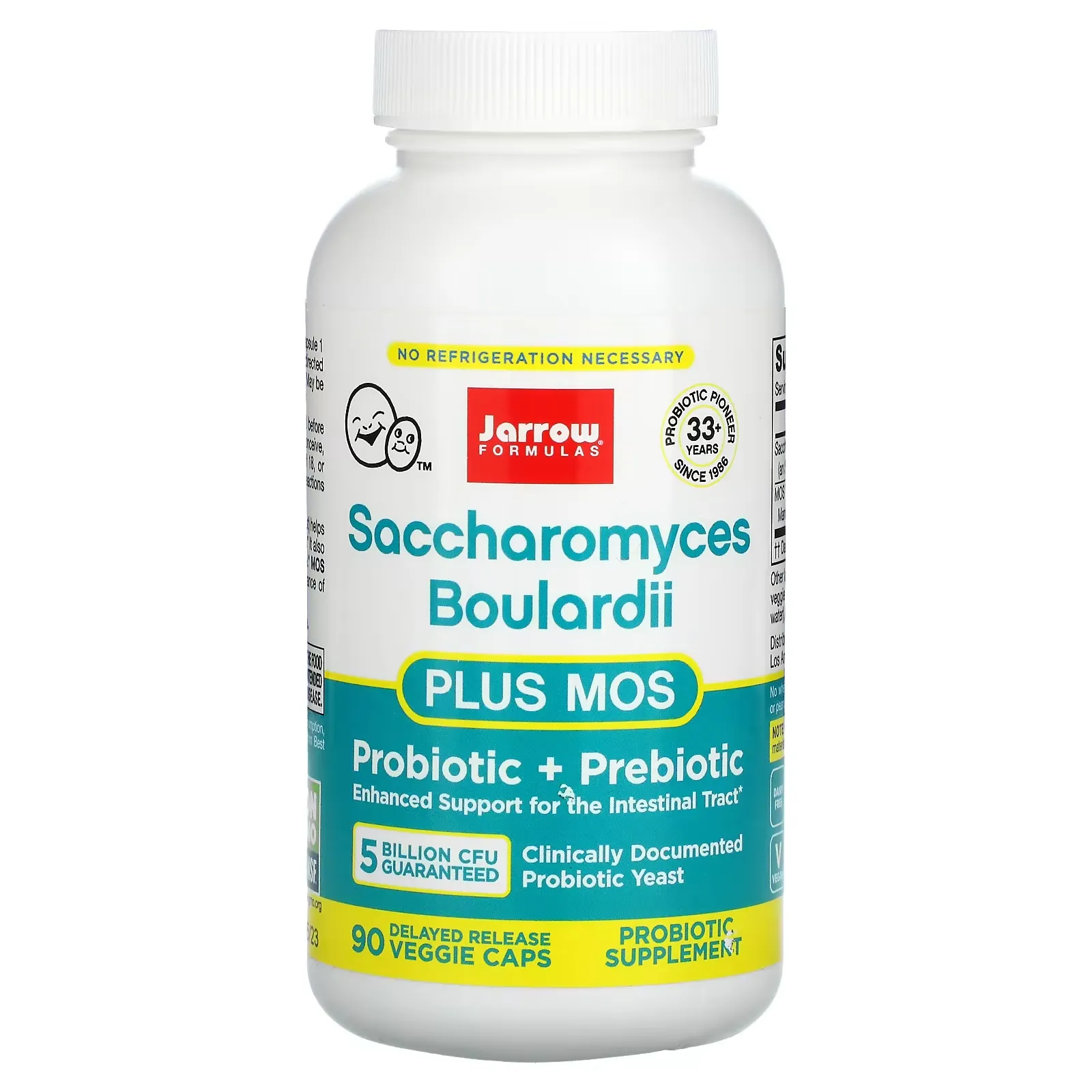 Saccharomyces Boulardii Plus MOS, 5 Billion, 90 Delayed Release Veggie Caps