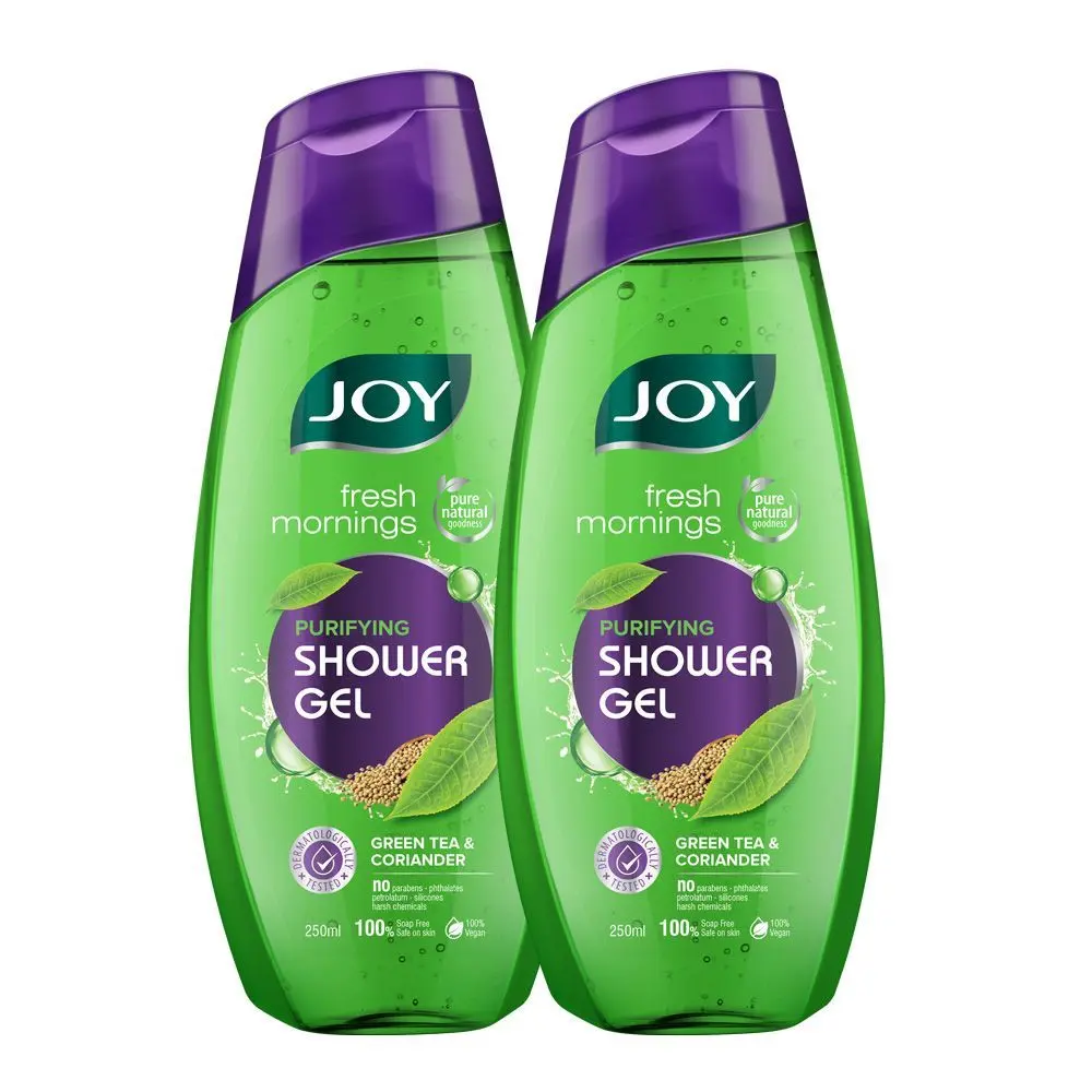 Joy Fresh Mornings Purifying Shower Gel, Body Wash (2X250ml) Combo Pack