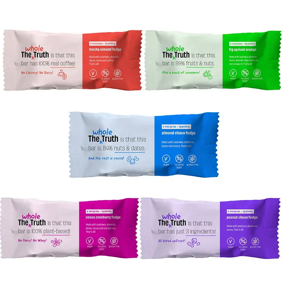 The Whole Truth Vegan Energy Bars,  6 bar(s)  All-in-One