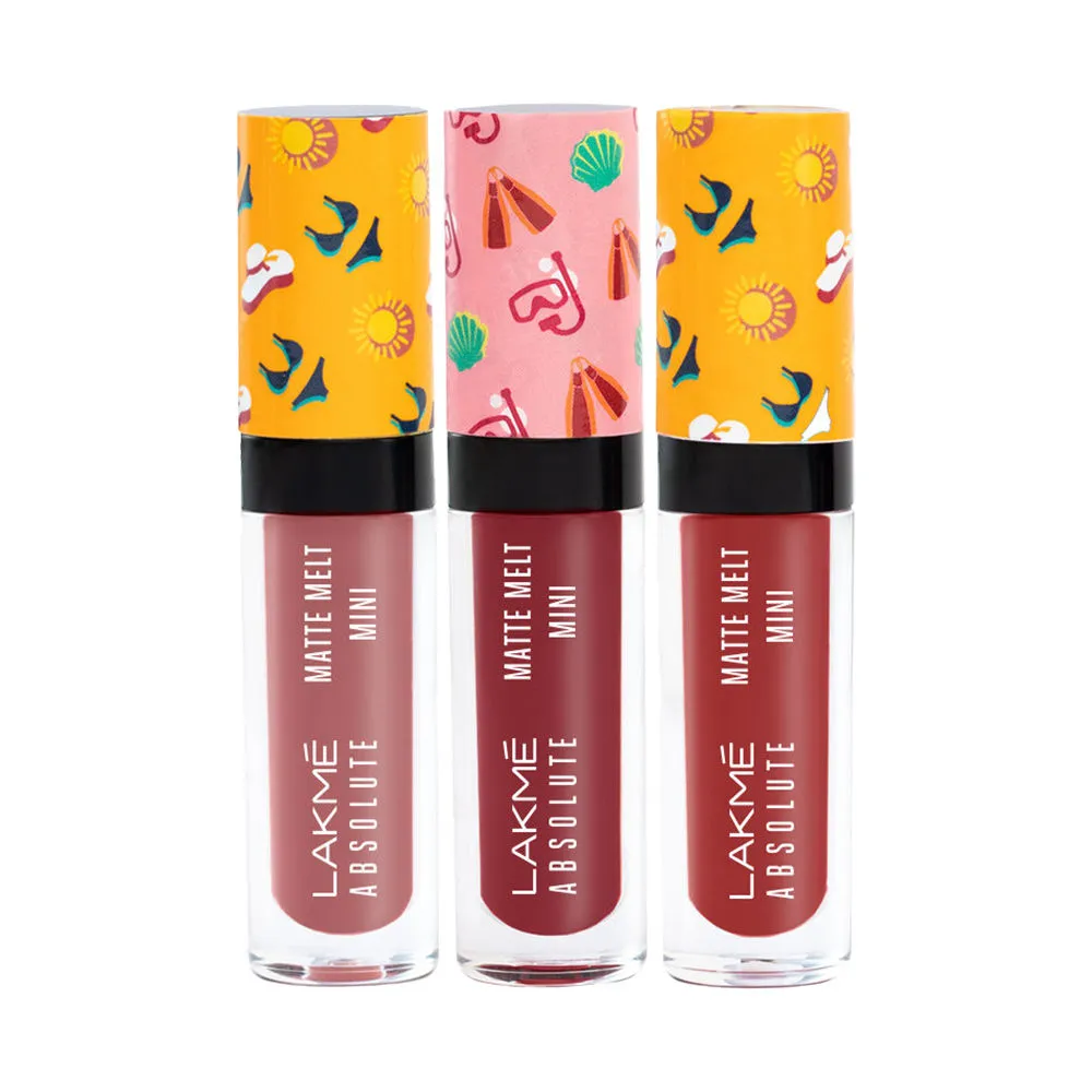 Lakme Absolute Matte Melt Mini Liquid Lip Color Combo