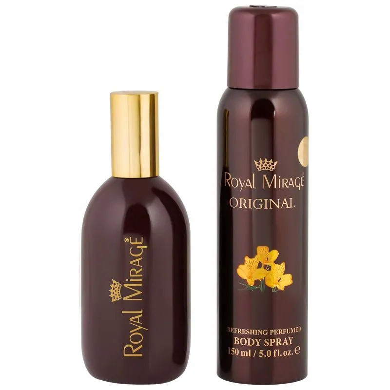 Royal Mirage Original Eau De Cologne Spray+Body Spray (Gift Set 04)