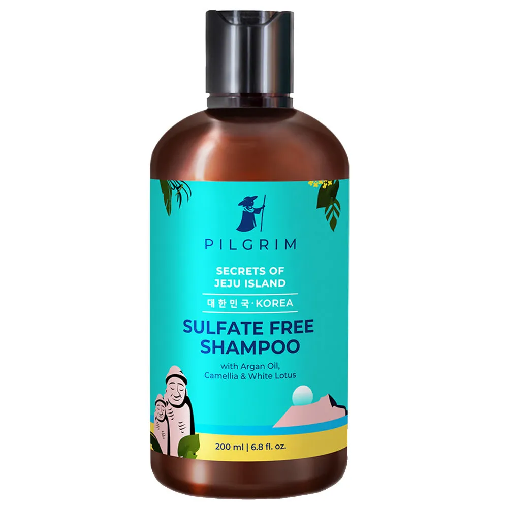 Pilgrim Sulfate Free Shampoo with Argan Oil, Camellia & White Lotus