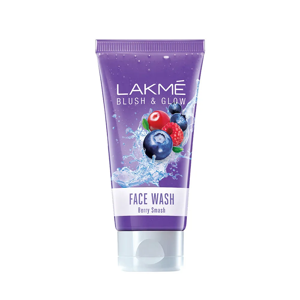 Lakme Blush & Glow Berry Gel Face Wash 100% Real Berry Extract