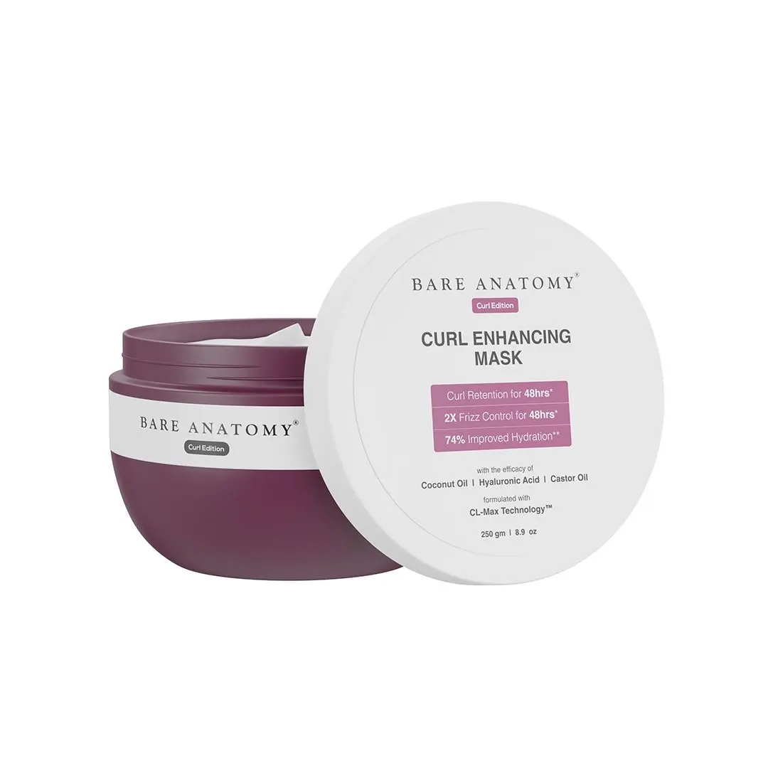 Bare Anatomy Curl Enhancing Hair Mask | Smoothens & Conditions Hair With Curl Retention (250 g)