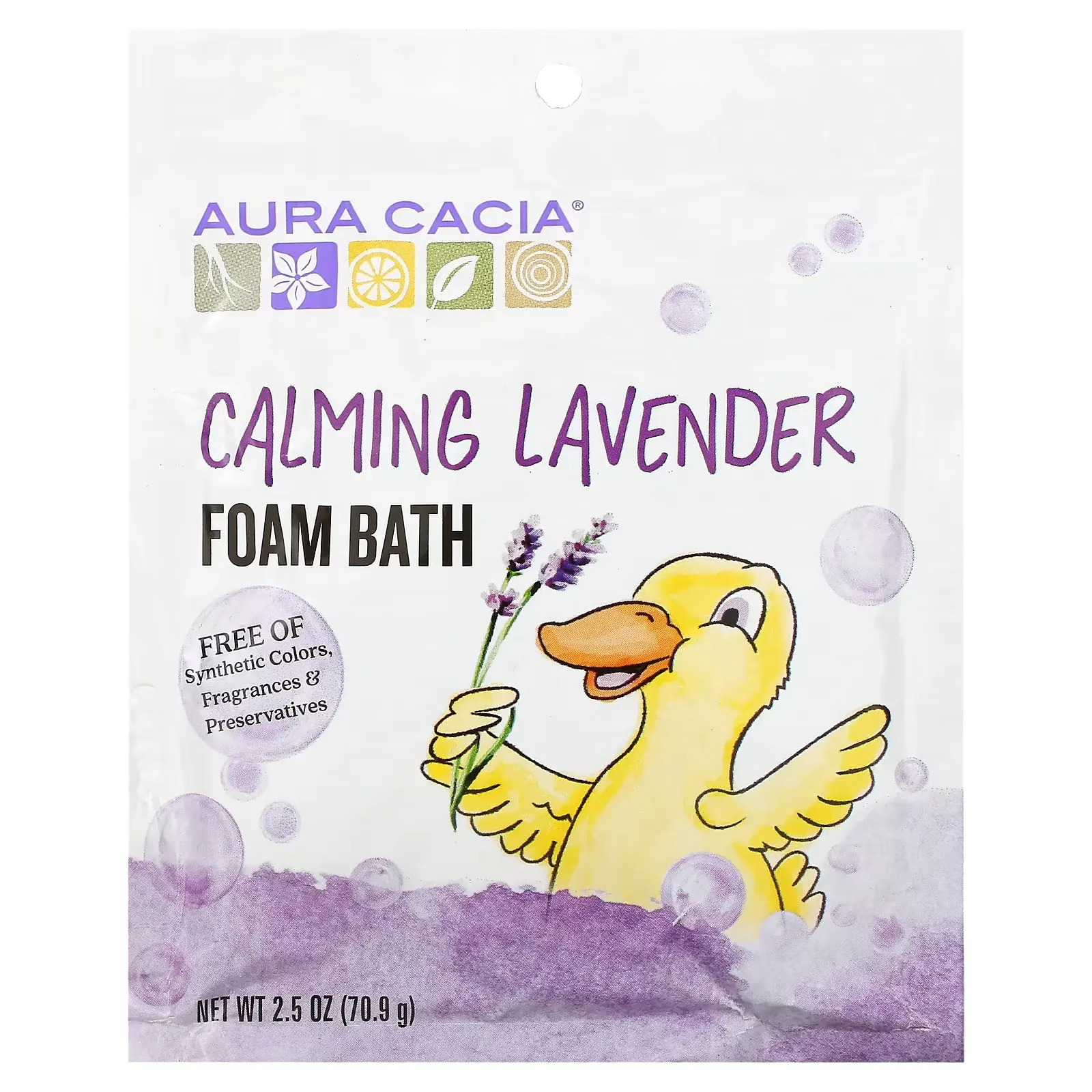 Foam Bath, Calming Lavender, 2.5 oz (70.9 g)