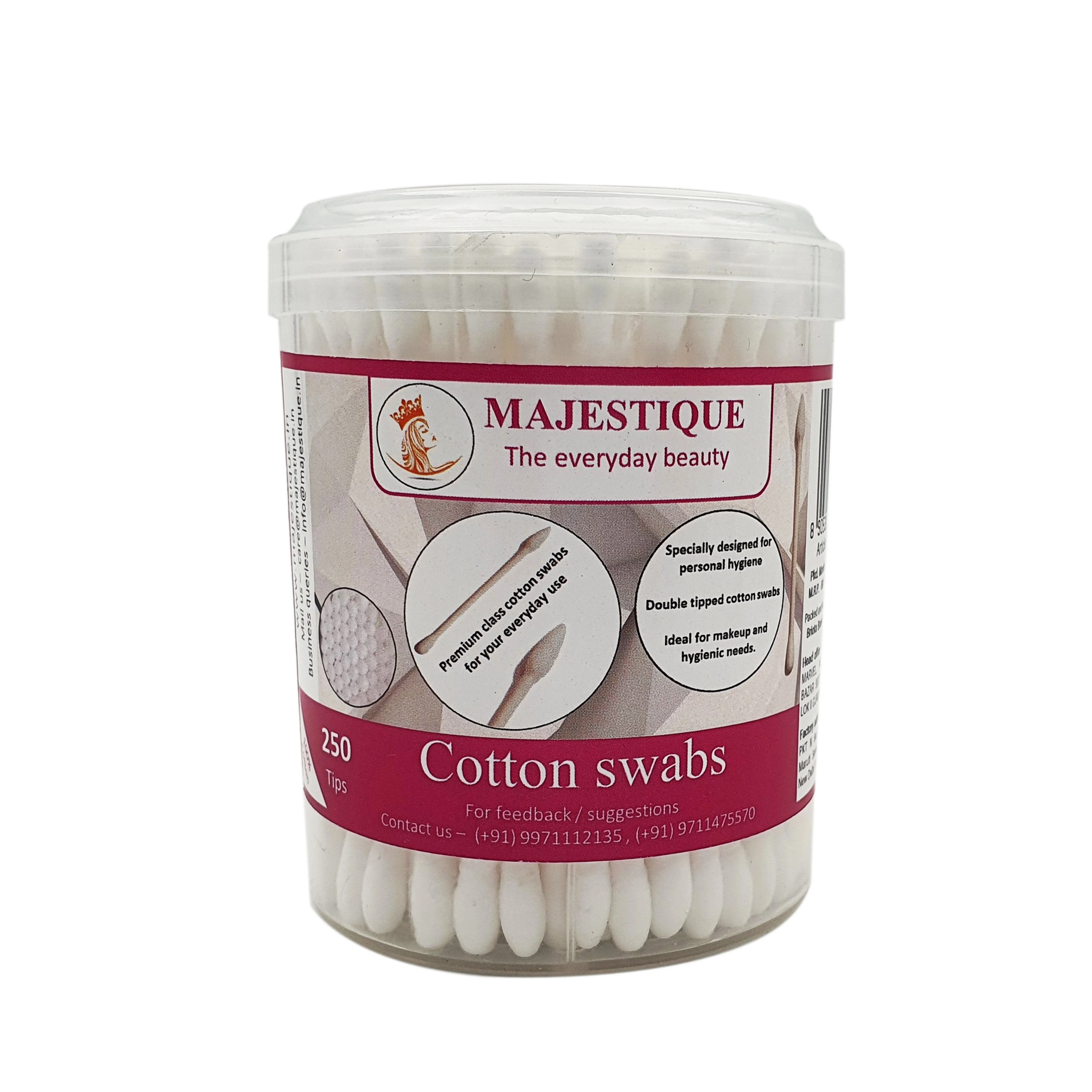 Majestique Cotton Swabs, 250 Tips