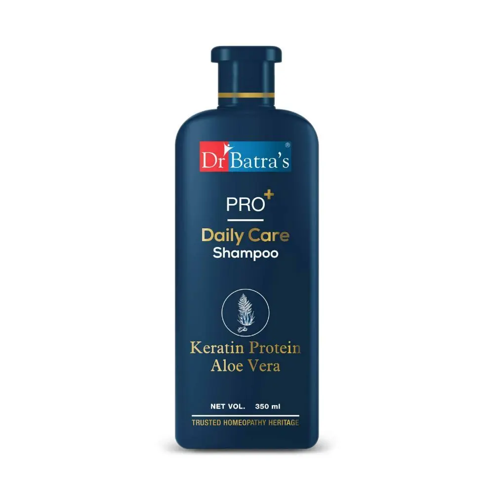 Dr Batra's PRO+ Daily Care Shampoo. Enriched with Keratin Protein, Aloe Vera, Thuja Extracts. Gently Cleanses Hair ,350 ml.