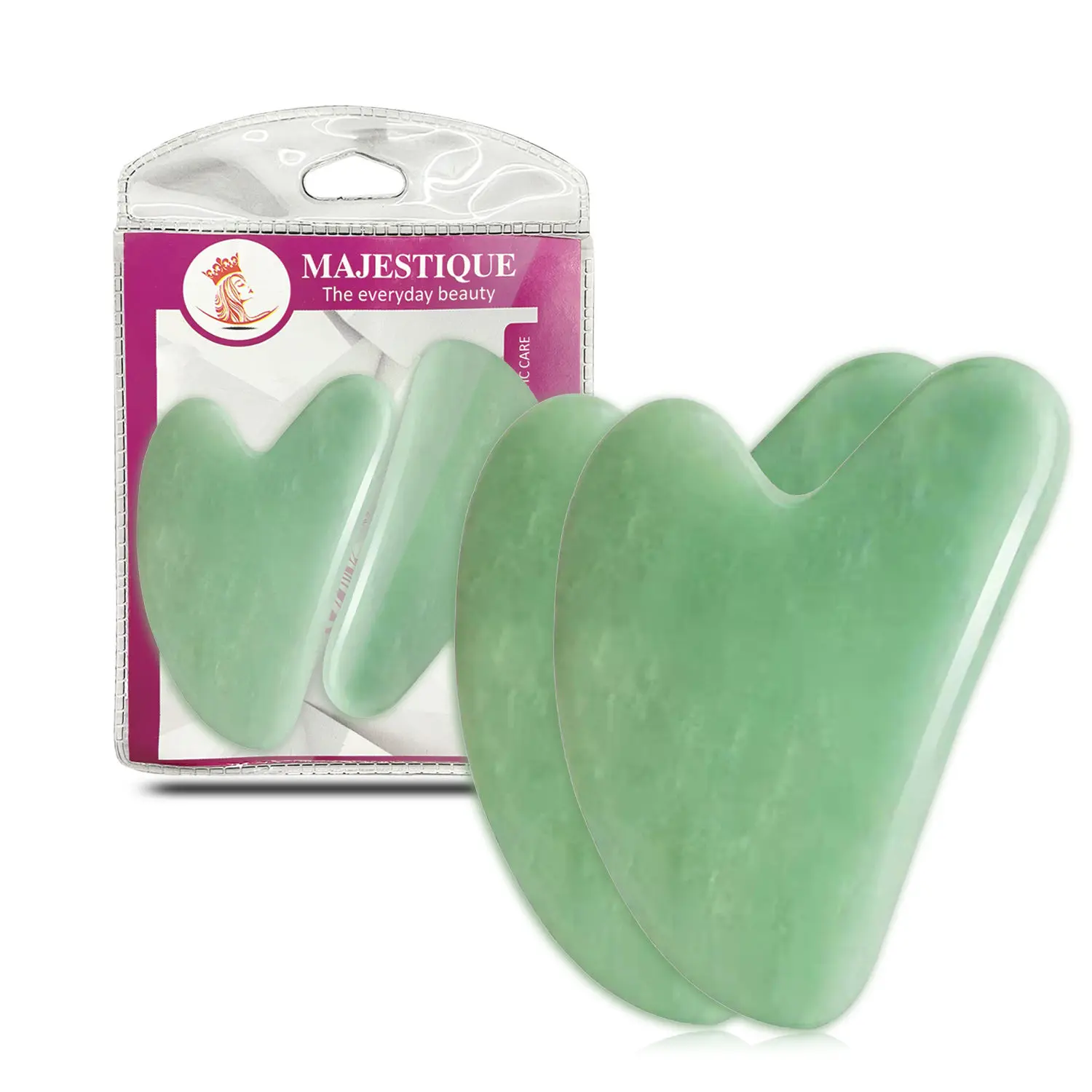 Majestique 2Pcs Gua Sha Face Refresher - Color May Vary