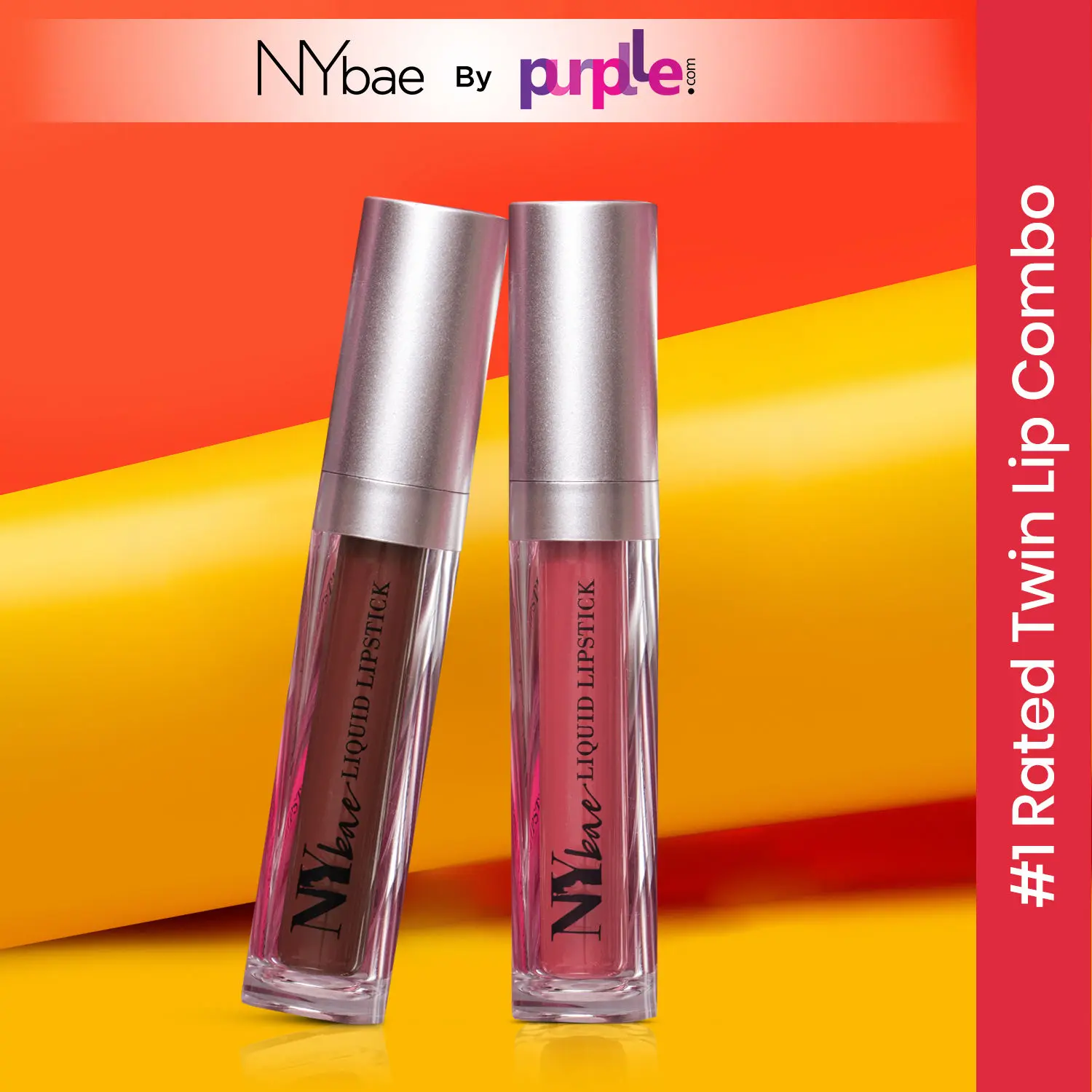 NY Bae Twin Confessions Lip Combo | Pack of 2 | Moisturizing | Long Lasting | Maroon & Everyday Nude Lipstick (9ml)