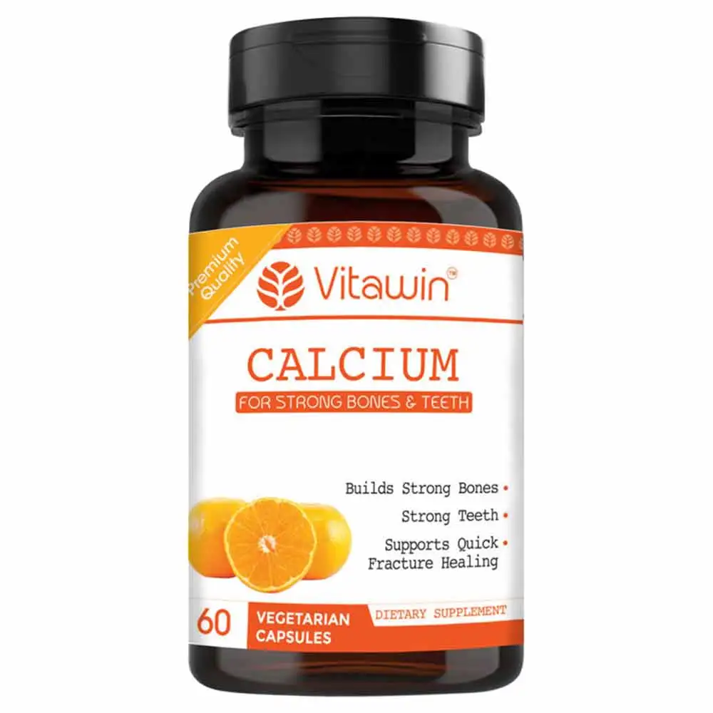 VITAWIN Calcium for Strong Bones and Teeth (500 mg),  60 capsules  Unflavoured