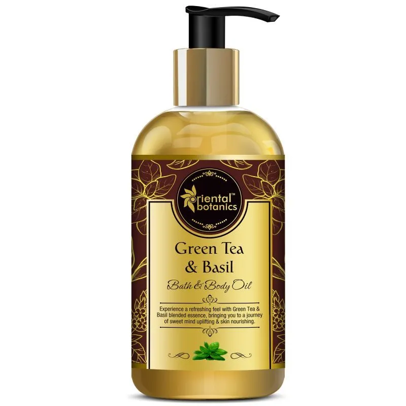 Oriental Botanics Green Tea & Basil Bath & Body Oil